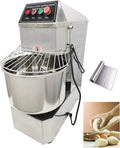 Commercial Dough Mixer, 20L Stainless Steel Bowl Electric Stand Mixer, Dual Rotating Dough Kneading Machine with 2 Speeds Adjustable, Heavy Duty Dough Mixing Machine for Bakery Pizzeria