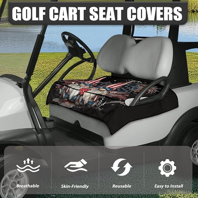 Golf Cart Seat Cushion Cover with Secure Non-Slip Design and Waterproof Layer for Daily Outdoor Riding Comfort