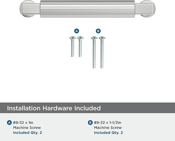Amerock Ballard 3-3/4 inch (96mm) Center-to-Center Polished Chrome Cabinet Pull, BP3764326