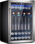 145 Can Beverage Refrigerator, 37 Bottle Wine Fridge with Smart Temperature Control, 4.4 CU FT Quiet Freestanding Mini Fridge with Child Lock Panel for Family Restaurant Bar