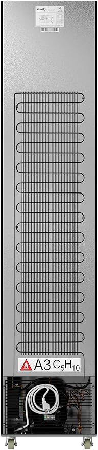 KoolMore 17 in. Slim Commercial Merchandiser Freezer with Manual Defrost, 6.5 Cu. Ft. Capacity, ETL Listed in Black (KM-MDF-17S)