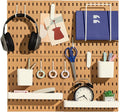 Keepo Pegboard Combination Kit, Pegboards and Accessories Modular Hanging for Wall Organizer, Crafts Organization, Ornaments Display, Nursery Storage, Peg Board (Tan Brown, 22″×22″)