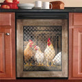 Awak Kitchen Decor Rooster Dishwasher Sticker Magnet Cover,Country Chicken Fridge Door Panels,Farmhouse Hen Refrigerator Magnetic Decals for Home Appliances,Easy To Trim 23 inchx26 inch
