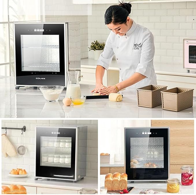 Commercial Electric 40L Dough Proofing Cabinet - Stainless Steel Bread Fermentation with Adjustable Temperature & Humidity Control for Bakeries, Pizza & Pastry Making