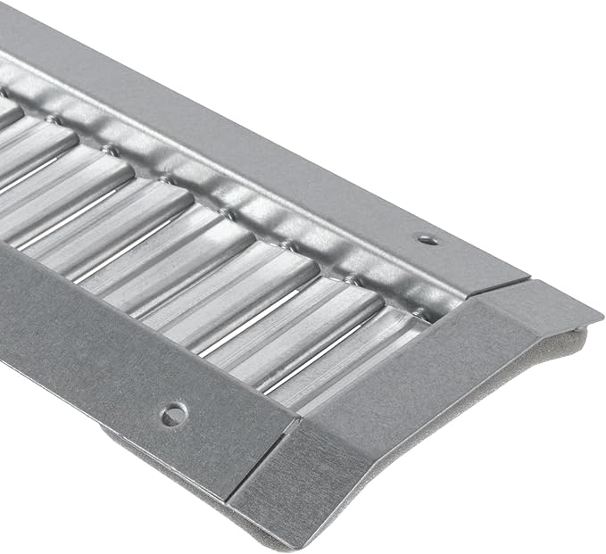 13" x 3" Grille for Round Spiral Duct - Galvanized Steel Register Vent Cover for HVAC Ducting System - 1 Way Adjustable Louver Blades - Air Duct Ventilation Grill Conditioner/Air Exhaust