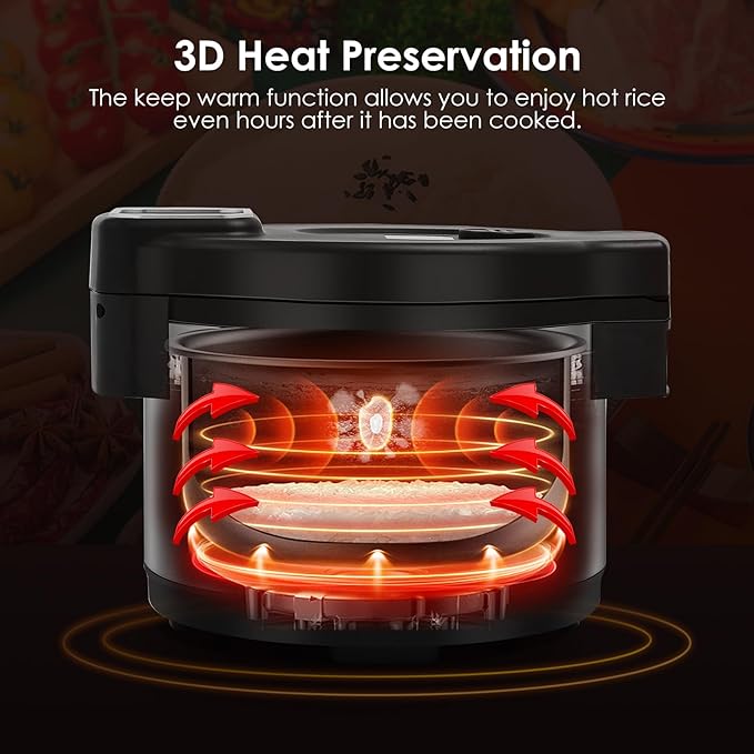 Commercial Rice Cooker 13L Large Rice Cooker 50Cup(Cooked)/25Cup (Uncooked), 1850W Rice Cooker for Restaurant Canteen Party Commercial Rice Warmer for 24H