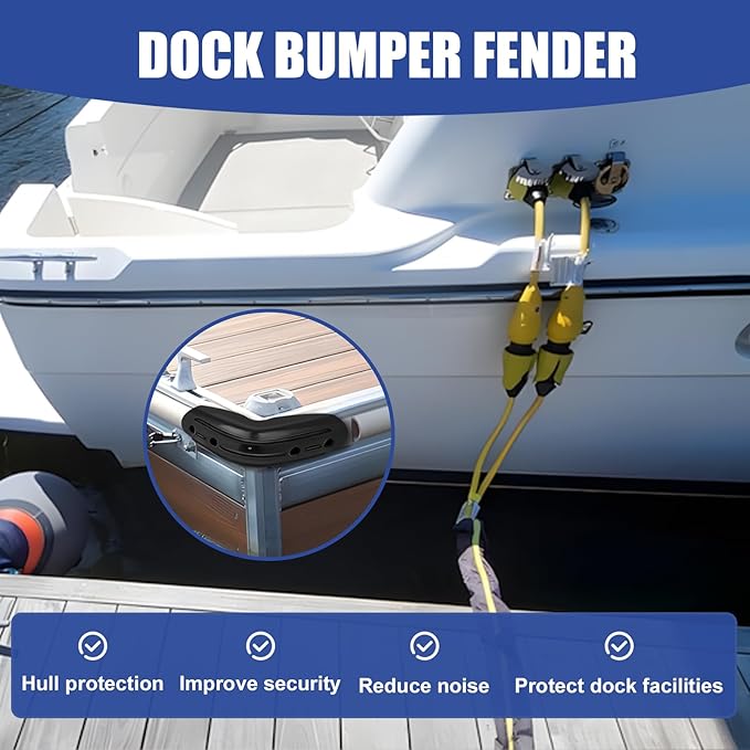 Corner Dock Bumper Fender, Marine Corner Dock Fender Bumper, Soft Dock Bumper Guards Dock Bumpers Dock Corner Side Edge for Boat Docks