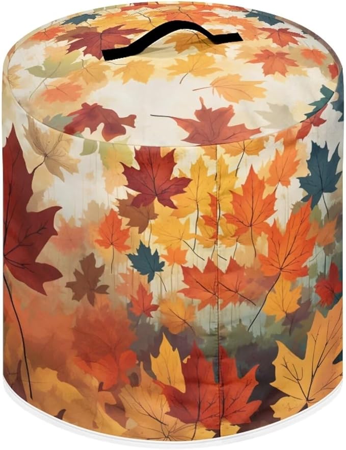Flashideas Yellow Maple Leaf Pressure Cooker Cover for Women Dust-proof Cover for Rice Cooker Air Fryer Kitchen Appliance Covers with Top Handle and Pocket Home Kitchen Decor Gifts for Friends