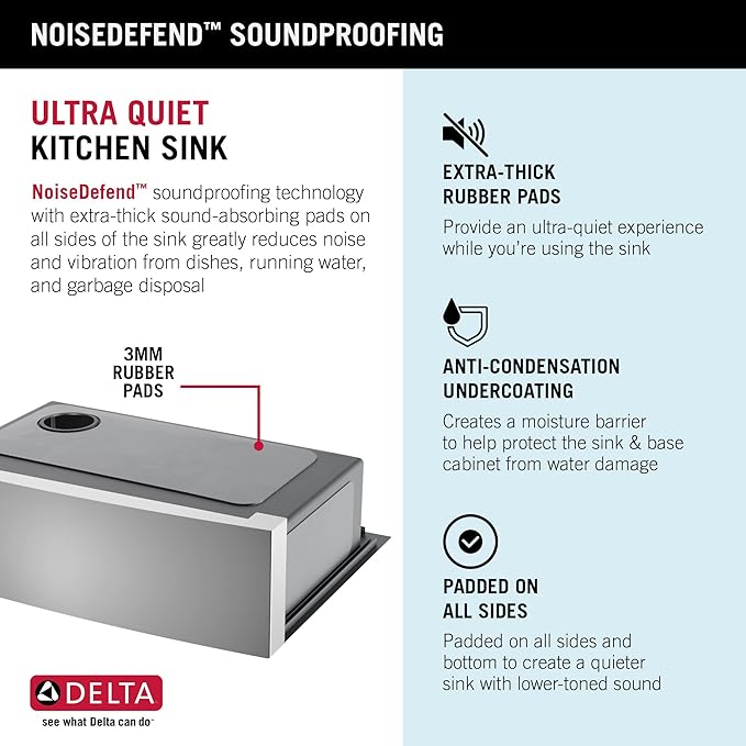 DELTA FAUCET Delta Lenta 33-inch Retrofit Farmhouse Apron Front 16 Gauge Stainless Steel Single Bowl Kitchen Sink for Undermount/Drop-In Installation with Accessories, 95J132-T33S-SS