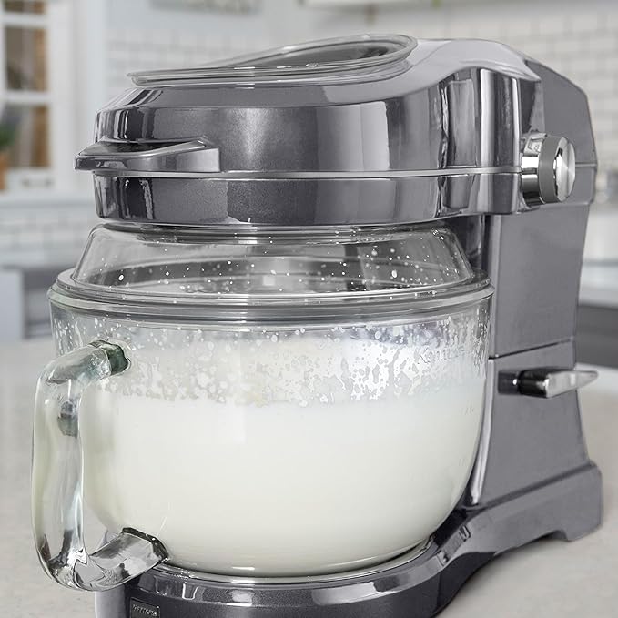 Kenmore Elite Ovation 49090 Exclusive Pour-In Top, 5-Qt. Tilt-Head Kitchen Stand Mixer, Metallic Silver