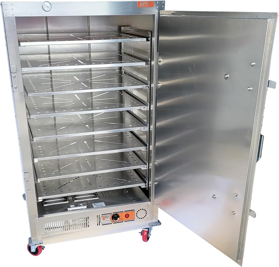 HeatMax 322758 Large Electric Commercial Food Warmer Holding Cabinet for 16 Full Size Pans, for Churches, Schools, Institutions - Made in USA with Service and Support - 120V Plug, Potluck