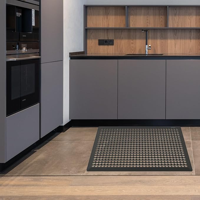 2 Pack Rubber Floor Mats 60”x36” - Heavy-Duty Non-Slip Kitchen Mat & Bar Floor Mat with Drain Holes, Odorless for Entrance, Restaurant, Indoor Outdoor