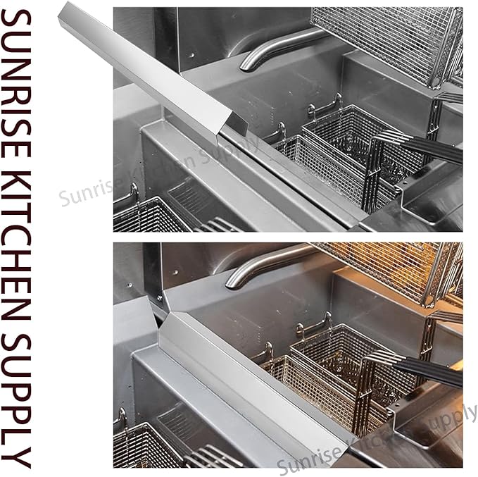 Sunrise Kitchen Supply Stainless Steel Deep Fryer Joining Strip/Connector (23 3/8"L x 2 3/8"W)