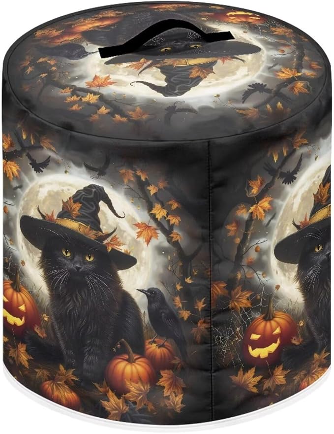 6 Quart Pressure Cooker Dust Cover Accessories Kitchen Appliance Dust & Stains Protection Air Fryer Rice Cooker Cover Halloween Horror Black Cat