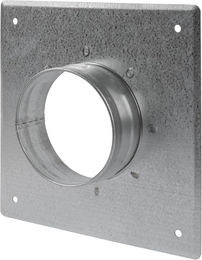 Duct Connector Flange - 3 Inch Ducting - Galvanized Steel - Straight or Flex Pipe Flange for Heating, Cooling, Air Ventilation Systems