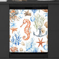 Dishwasher Magnet Cover Sea Ocean Anchor Seahorse Coral Reusable Dishwasher Magnetic Cover Sticker Decorative Dish Washer Door Cover Panel for Home Kitcen Appliance