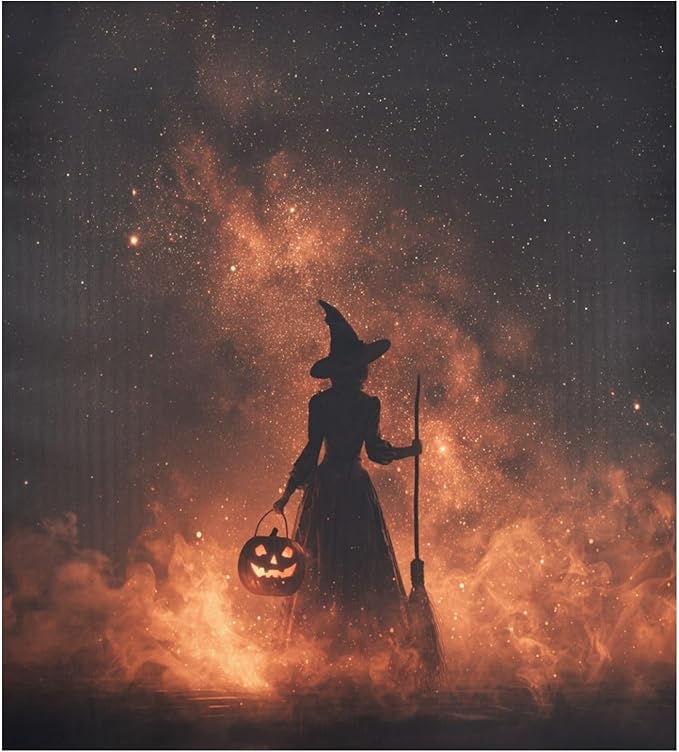 Halloween Witch Pumpkin Black Dishwasher Magnet Cover Front Door Magnetic Dishwasher Cover Decorative Refrigerator Magnet Covers Appliances Stickers for Kitchen Home Decor, 23" x 26"