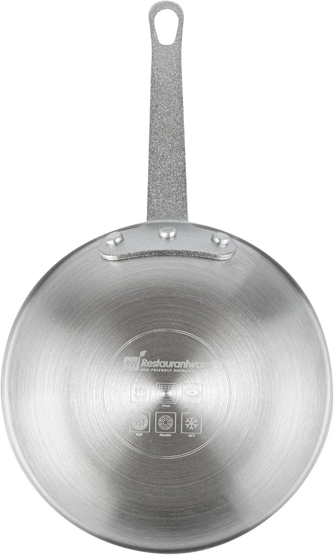 Restaurantware-Met Lux 7 Inch Fry Pans, 6 No-Stick Frying Pans - Induction-Ready, Triple-Riveted, Black Aluminum Cooking Skillets, Durable, For Searing, Sautéing, And Browning Food