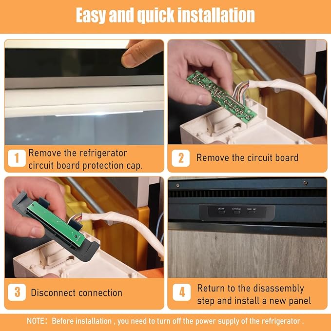 3850964036 RV Control Panel Fit for Do-Metic RM1350 RM3762 RM3962 Replaces 3850964010 Refrigerator 2-Way Button Panel