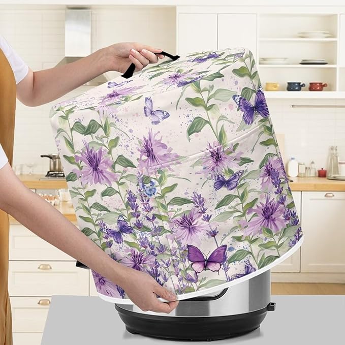Elegant Floral Dust Cover Instant Pot Heavy Duty Waterproof Dust Pressure Cooker Cover Case for Instant Pot Pressure Cooker Instant Pot Appliance Covers Pressure Cooker Size M