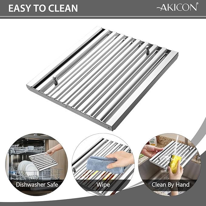 Akicon 30 Inch Range Hood Insert with Heater Sensor, 600 CFM Ultra-Quiet Stainless Steel Ducted Vent Hood Insert with 4 Speed Fan, Dimmable LED Lights and Dishwasher Safe Filters