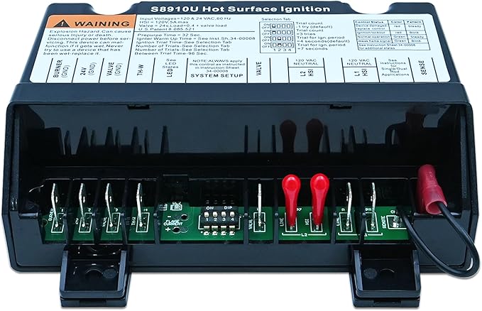 Upgraded S8910U3000 Universal Hot Surface Ignition HIS Control Module, Compatible with Honeywell S8910U3000