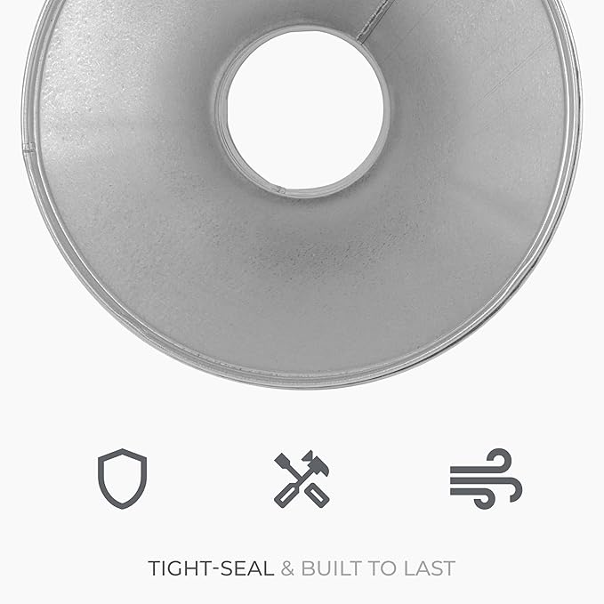 8" to 3" Inch Round Duct Reducer - Male Fit Galvanized Steel Pipe Increaser - Coupling for Round Duct Ventilation Systems - Heating & Cooling, HVAC