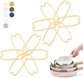 iPROTECT - Stack Expert | Multi-Purpose BPA-Free SiliconePans & Pots Protector. Set of 2. Trivets for All Cookware Sizes, Protects Coating & Scratches, Dishwasher Safe (Lemon Yellow, L)