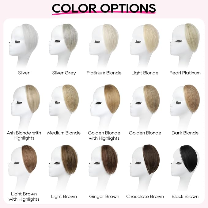 REECHO Clip in Hair Volumizer, Short Thick Clip in Hairpieces Adding Extra Hair Volume Extensions for Women with Thin Fine (Pearl Ash Blonde, 8 Inch(Pack of 2))