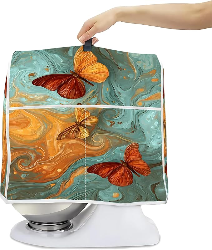 Mixer Dust Cover for 6-8 Qt Stand Mixer, Cloth Cover with 2 Storage Pockets for Stand Mixer Protective Covers Large for 6-8 Quart Mixer