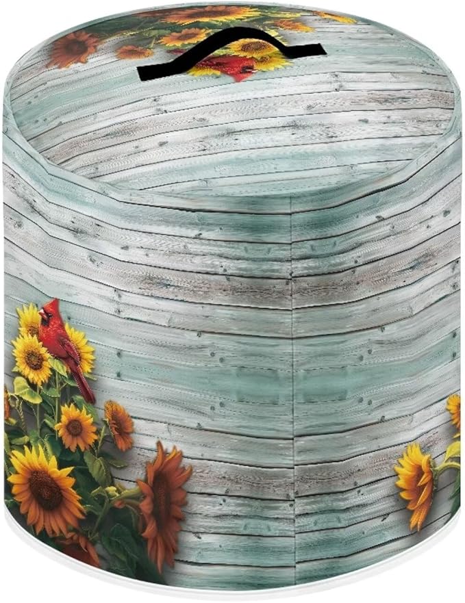 Xoenoiee Cardinal Bird Sunflower Print Kitchen Appliance Dust Cover with Pockets, Electric Pressure Cooker Cover for qt Compatible with Crock Pot, Rice Cooker Cover, for 8 Qt Pot