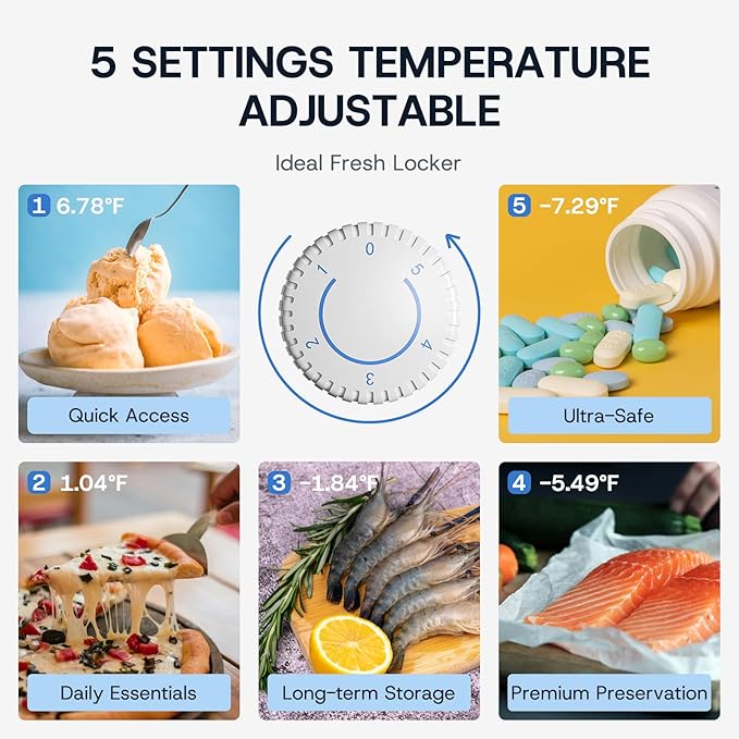 Upstreman 3.0 Cu.ft Small Mini Freezer Upright Freezer with Reversible Door, Fast Cooling, 5 Adjustable Thermostat, Stand Up Freezers with Ice Trays Defrosting Tools for Home, Dorm (Silver)