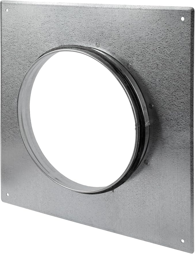 Repa Market 8 Inch Round Duct Flange/Galvanized Steel with Rubber Gasket/Wall or Ceiling Mount Adapter/for Dryer Hose & HVAC/Heavy Duty Air Return, Heating Cooling Exhaust Ventilation Cover