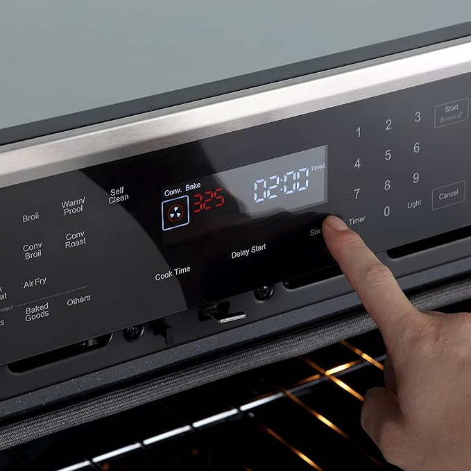 Empava 30 inch Electric Single Wall Oven with 10 Cooking Funcitons, Built-in Convection System with Screen Touch Control, Air Fry, Self-cleaning