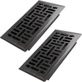 4x8 Inches 2 Pack Heavy Duty Walkable Floor Register Easy Adjust Air Supply Lever Floor Vents - Seattle Design - Vent Cover for Home Floor - Oil Rubbed Bronze