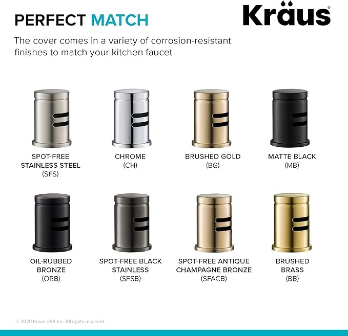 KRAUS Dishwasher Air Gap in Spot Free Antique Champagne Bronze, KAG-1SFACB