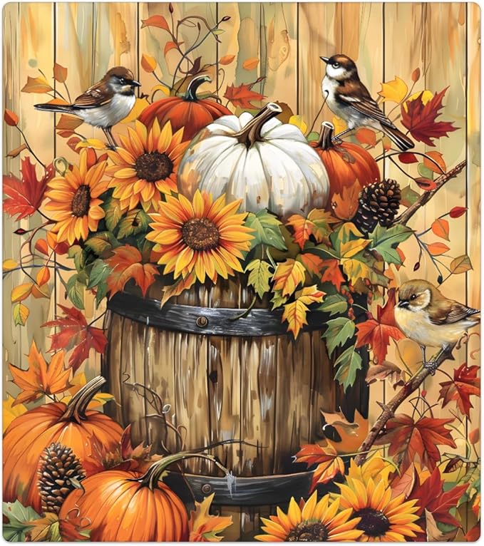Dishwasher Magnet Cover Front Dishwasher Cover Decoration Reusable Magnetic Door Cover Panel Decal Home Appliances Stickers Kitchen Refrigerator Fridge Retro Wooden Fall Bird 23"x26"