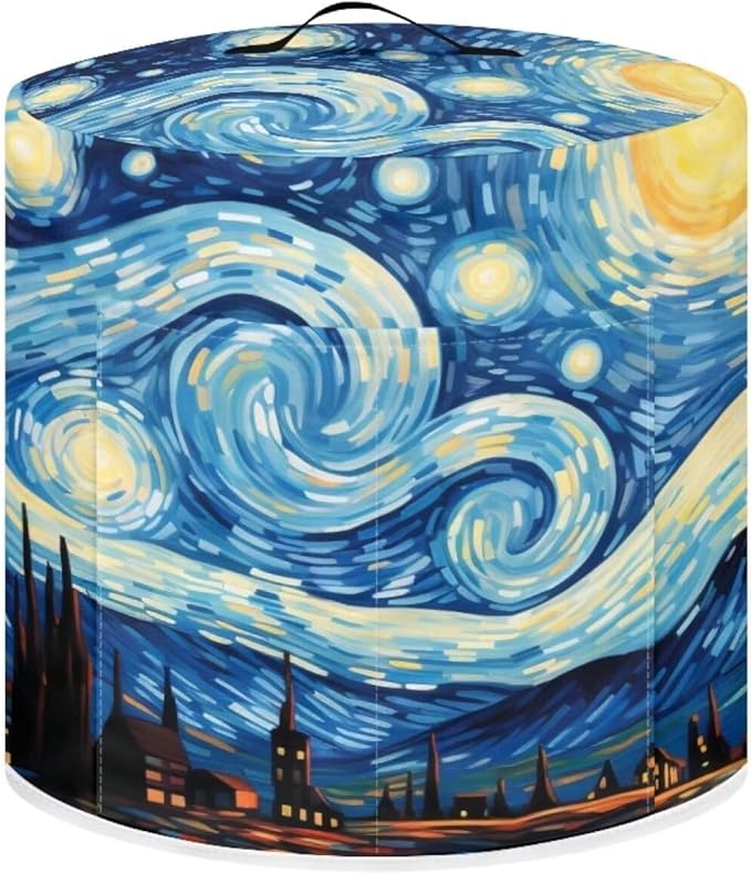 Starry Night Pressure Cooker Covers for Women Insulated Rice Cooker Covers with Easy to Clean Lining Stain Resistant Dust Cover with Pockets for Instant Pot 6 Quart Appliance Cover
