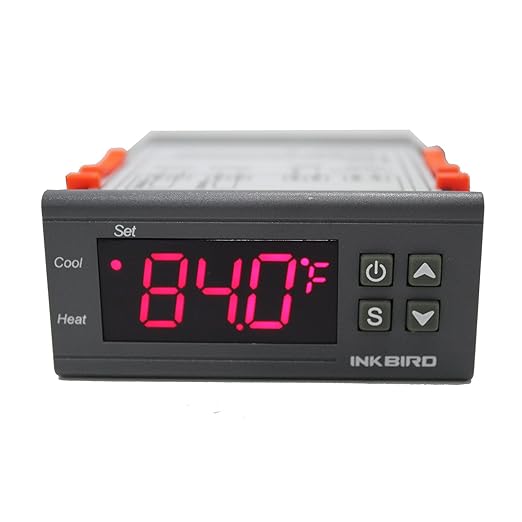 Inkbird Temp Control Thermostat ITC1000 Dual Stage Digital Temperature Switch Controller ℃ ℉ Display Heating Cooling Relay NTC Sensor 3D Printer Freezer Fridge Hatching 110 Volt