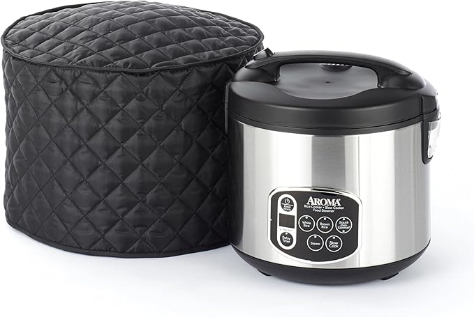 Covermates Keepsakes - Rice Cooker Cover - Dust Protection - Stain Resistant - Washable - Appliance Cover, Black