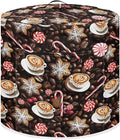 Coffee Dust Cover for Kitchen Instant Pot Accessories Appliance Cover Quart Pressure Cooker Air Fryer Rice Cooker Kitchen Appliance Dust Covers with Storage Pockets Size M