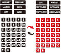 Double-Sided Magnetic Numbers and Months for Dry Erase Calendar Whiteboard, Calendar Magnets for Magnetic Whiteboard and Refrigerator Calendar(0.55”x0.55”)
