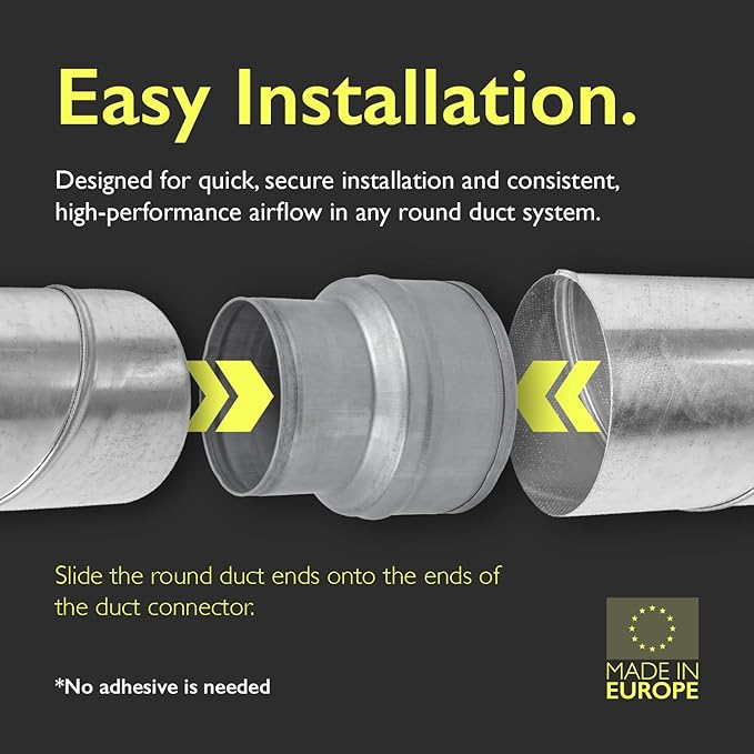 10" to 6" Inch Duct Pipe Adapter - Galvanized Steel HVAC Ducting Reducer for Ventilation - PVC Pipe, Hose Coupler - Heavy Duty Exhaust, Air Conditioner Fittings - Vent Flange Connector
