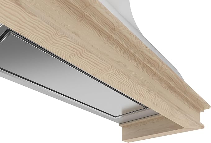 Futuro Futuro Country 48 Inch Wall-mount Ducted Range Hood, Classic Style Design, Painted Steel with wooden frame, LED, Ultra-Quiet, with Blower