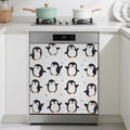 Dishwasher Magnet Cover,Cute Cartoon Penguins Dishwasher Cover Magnetic Home Appliances Refrigerator Decorative 23" x 26"