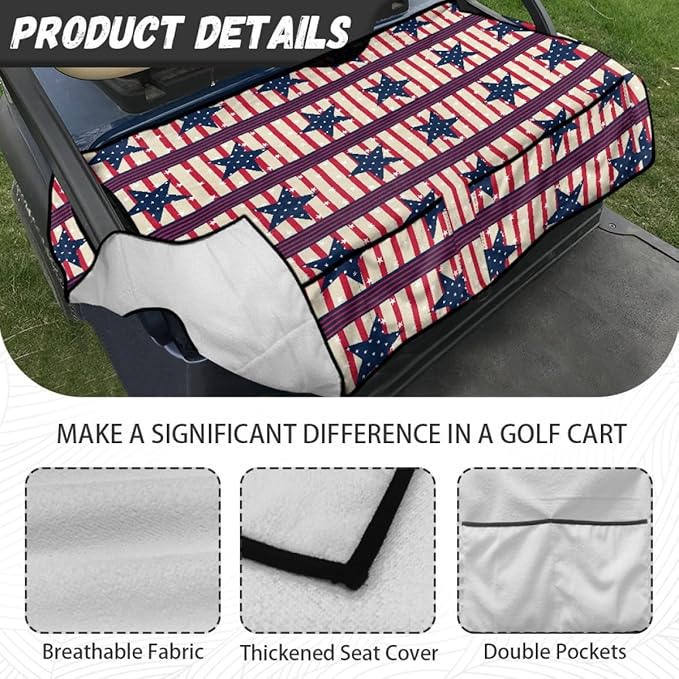 Golf Cart Seat Cushion Cover Featuring Durable Construction, Waterproof Layer and Comfortable Fabric for Outdoor Riding