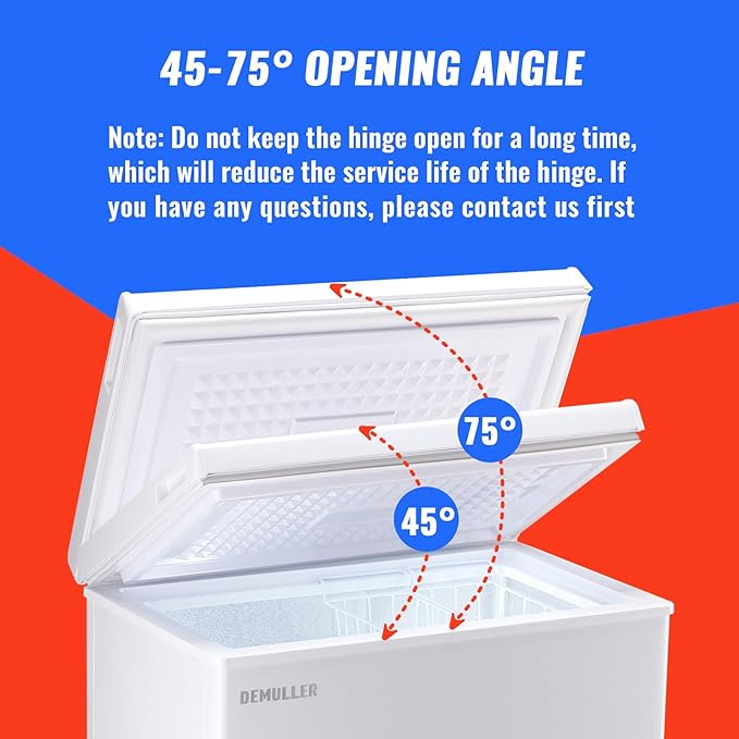 Mini Deep Freezer Top Open Door Compact Freezer Chest Freezer with Removable Storage Basket for Home Apartment Garage White
