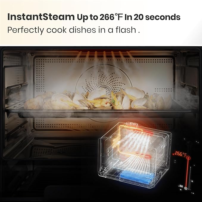 VAL CUCINA 7-in-1 Steam Convection Oven Countertop with Air Fry, Bake, Sous Vide, Ferment, Built-in Recipes & VAL Board Cutting Board, Creates Storage Space, Protects Cabinets