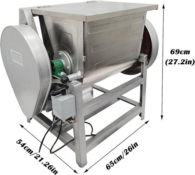 INTBUYING Electric Dough Mixer Commercial 30QT Stand Mixer Flour Pizza Mixing Machine Stainless Steel Dough Blender Kneading Machine Twisted Dragon-shaped Blade 15.5x12x14in Bowl