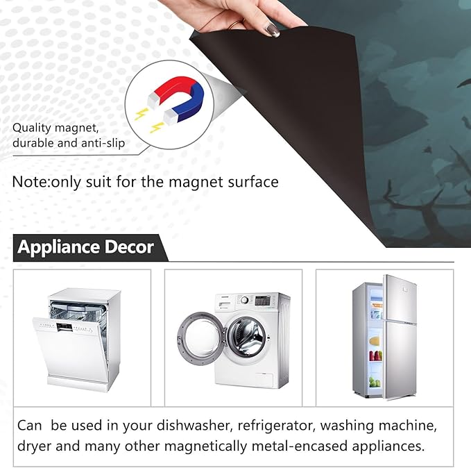 Halloween Pumpkins Orange House Dishwasher Magnet Cover for Front Panel Magnetic Dishwasher Cover Decorative Refrigerator Magnet Covers Dishwashers Magnetic Sticker for Home Kitchen Decor, 23" x 26"